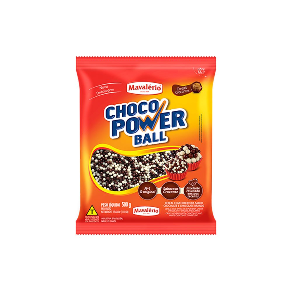 Choco Power CHOCO POWER MICRO BRANCO/PRETO MAVALÉRIO 500G - Divina Cereja