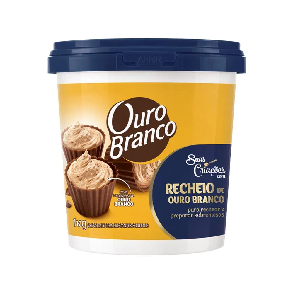 Recheio de Chocolate Ouro Branco 1,05 kg Divina Cereja Recheio de Chocolate Ouro Branco 1,05 kg Divina Cereja