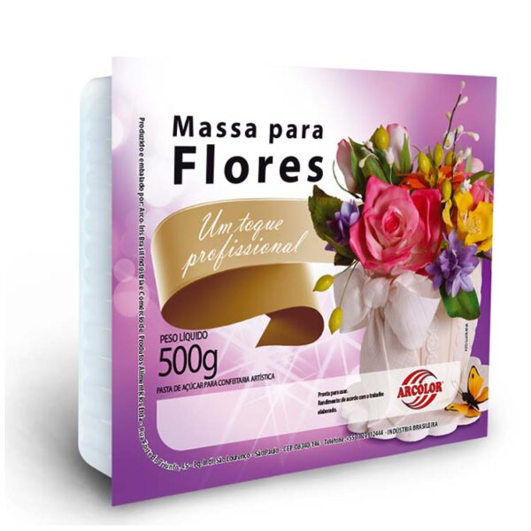 MASSA PARA FLORES ARCOLOR BRANCA 500G