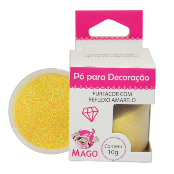 PÓ P/ DECORAR FURTACOR REFLEXO AMARELO MAGO 10G