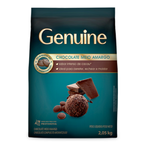 GOTAS CHOCOLATE GENUINE MEIO AMARGO 2,05 KG