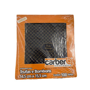 PAPEL TRUFA MEIO AMARGO PRETO MAIS 15 X 16 C/100UN