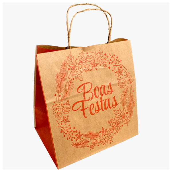 SACOLA ECO BOAS FESTAS M 3996