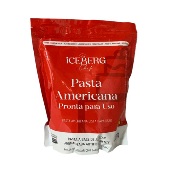 PASTA AMERICANA BAUNILHA ICEBERG BRANCA 800G