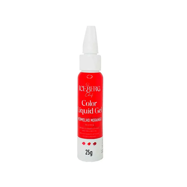 CORANTE GEL VERMELHO MORANGO ICEBERG 25G