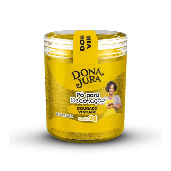 PO DECORACAO DONA JURA DOURADO VINTAGE 3G
