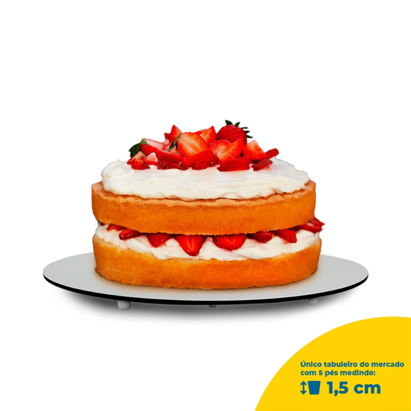 TABULEIRO MDF 3MM BRANCO 35CM C/PES - Imagem 2