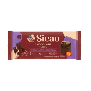 CHOCOLATE NOBRE SICAO MEIO AMARGO 40% 1.01 KG