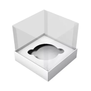 CAIXA 1 CUPCAKE KRAFT-WHITE 4815 C/TAMPA TRANSPARENTE