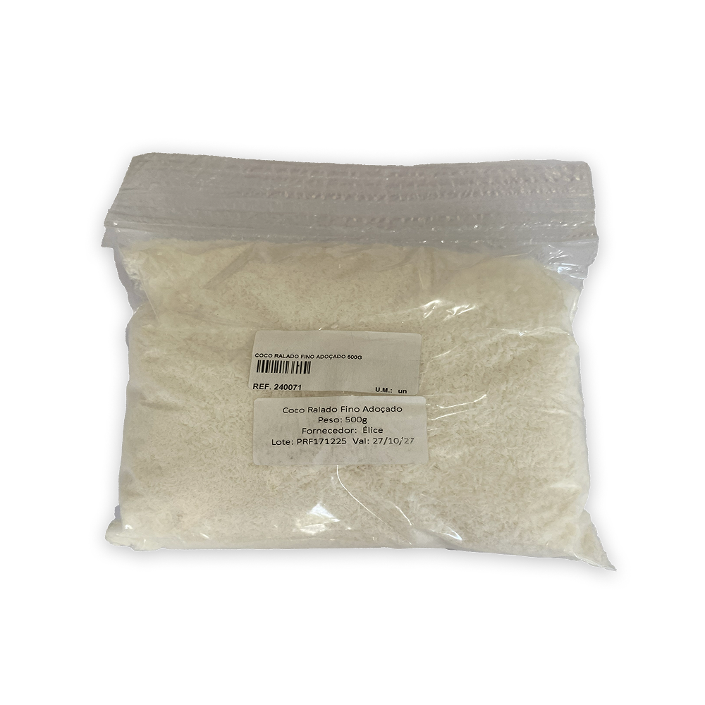 COCO RALADO FINO ADOÇADO 500G