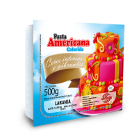 PASTA AMERICANA COLORIDA 500G - LARANJA-arcolor